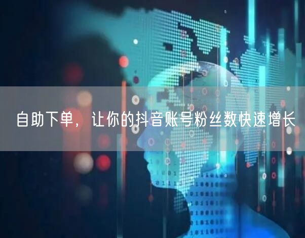 自助下单，让你的抖音账号粉丝数快速增长