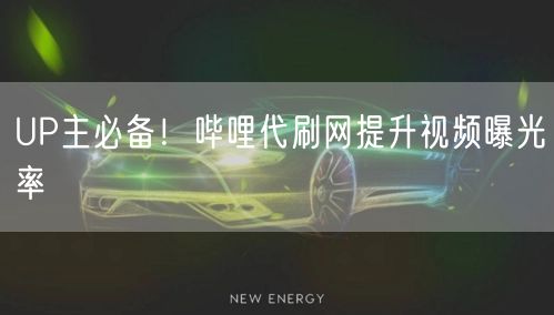 UP主必备！哔哩代刷网提升视频曝光率