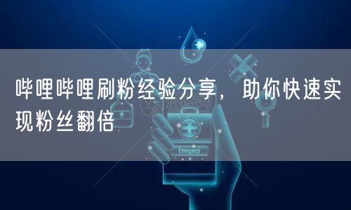 哔哩哔哩刷粉经验分享，助你快速实现粉丝翻倍