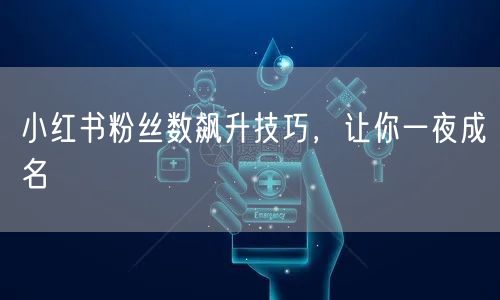 小红书粉丝数飙升技巧，让你一夜成名