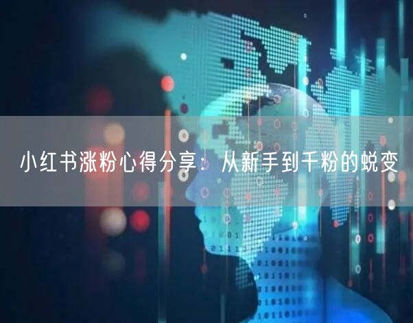 小红书涨粉心得分享：从新手到千粉的蜕变