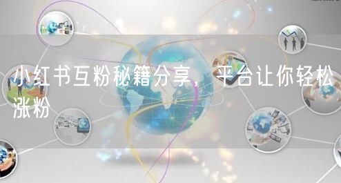小红书互粉秘籍分享，平台让你轻松涨粉